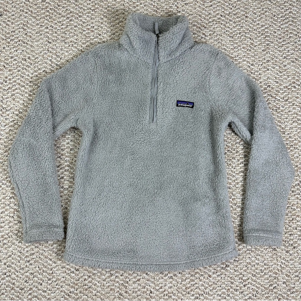 Patagonia Los Gatos Fleece Jacket Womens XS Salt Gray 1/4 Zip Pullover Pile